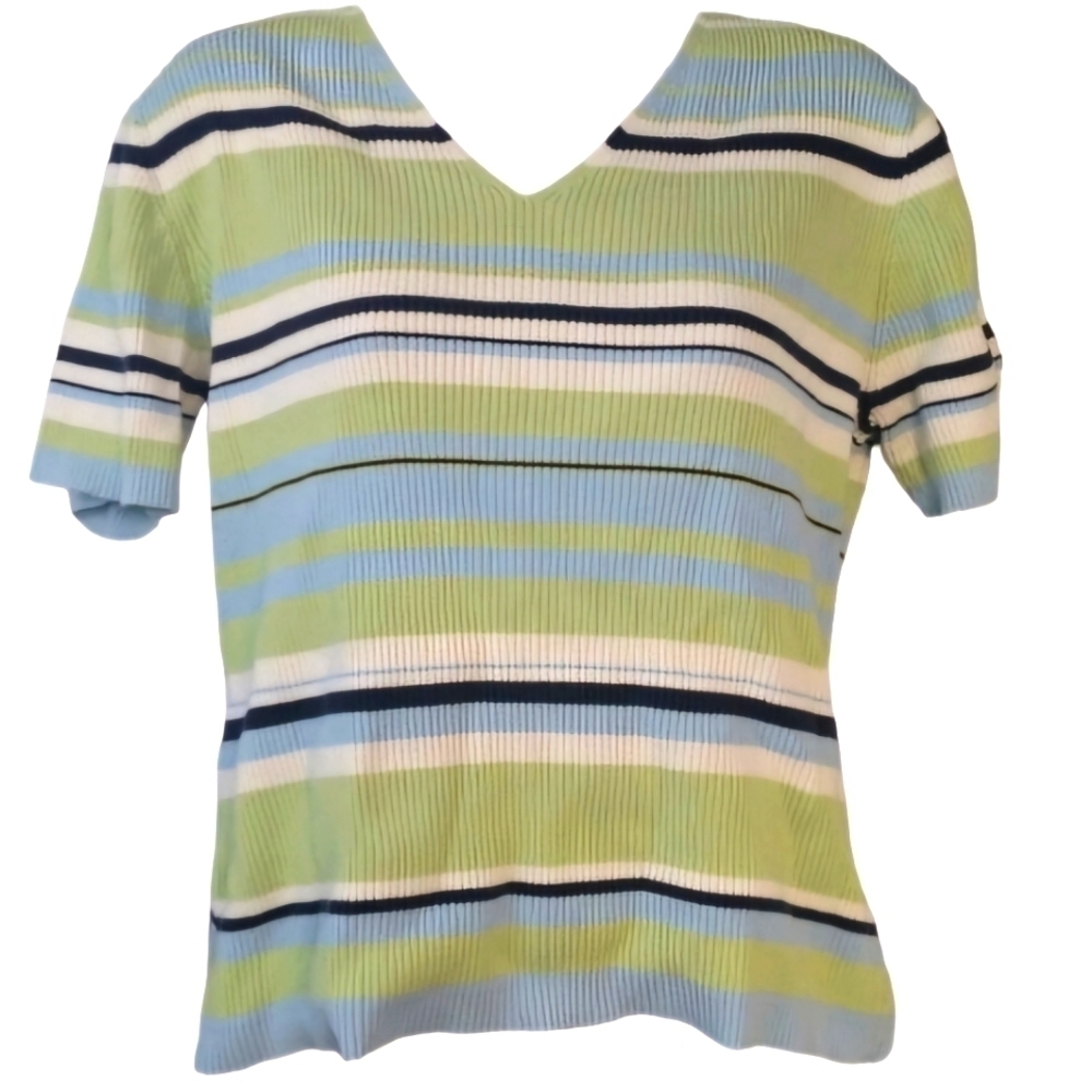 Croft and Barrow Thick Knit Striped T shirt